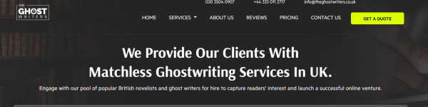 The Ghost Writers UK cover image